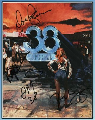 38 Special Band Real Hand Signed 8x10 " Photo 3 Autographed By 5 Members