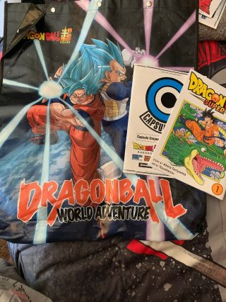 Sdcc 2019 Dragon Ball World Adventure Tour Exclusive Swag Bag Goku And Vegeta