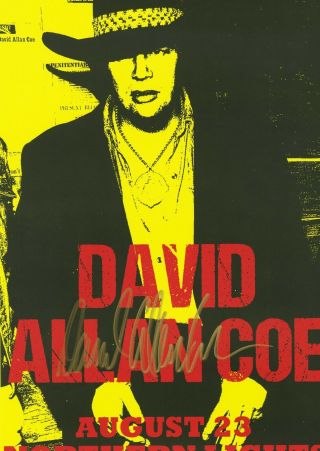 David Allan Coe autographed concert poster 2007 3