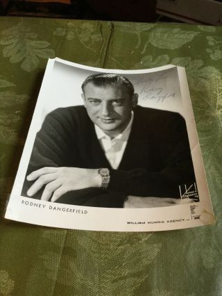 Rodney Dangerfield,  Signed 8 X 10 Photo Autograph Morris Agency Early Picture