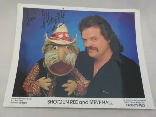 Shotgun Red And Steve Hall Autographed Color Photo Branson Missouri