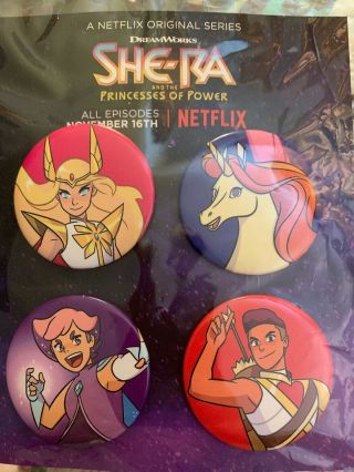 She - Ra Netflix Button Dream Set Of 4 Pin Back