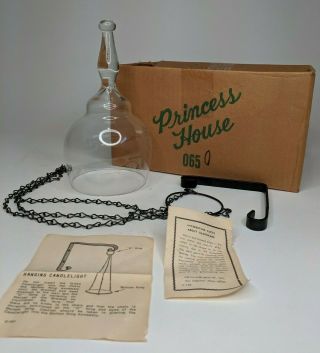 Vintage Princess House Handblown Crystal Hanging Candle Planter 650