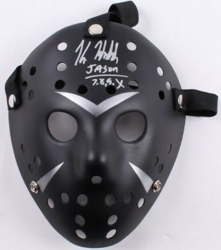 Kane Hodder Signed " Friday The 13th " Jason Voorhees Mask Inscribed Pa/coa