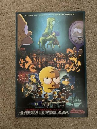 Sdcc 2019 Simpsons Poster 12 " X18 " Comic Con Exclusive Fox Treehouse Of Horror