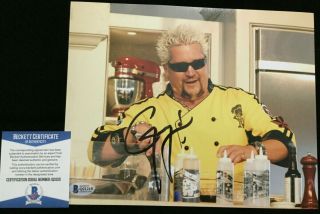 Guy Fieri Signed 8x10 Photo Autographed Bas Diners Drive Ins And Dives