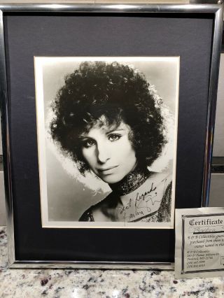 Barbra Streisand Photo Autographed With