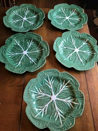 5 Bordallo Pinhiero 12 " Green Cabbage Plate Charger