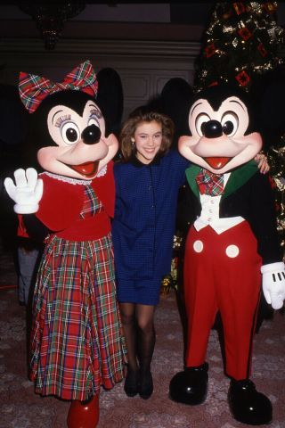 Alyssa Milano Cute Young Candid 35mm Transparency Slide Mickey And Minnie