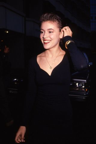 Alyssa Milano Cute Smile Young Candid 35mm Transparency Slide