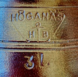 Vintage Höganäs Keramik,  HB,  Stoneware Iridescent DK Brown Pot,  3L Crock,  Sweden 2