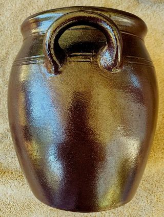 Vintage Höganäs Keramik,  HB,  Stoneware Iridescent DK Brown Pot,  3L Crock,  Sweden 7