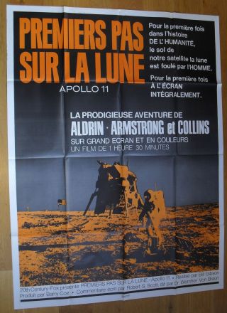 Footprints On The Moon Apollo 11 French Movie Poster 