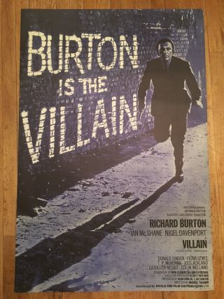 Villain 1971 British Thriller Film Poster Richard Burton Ian Mcshane