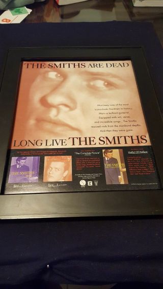 The Smiths Best 1 & 2 Rare Promo Poster Ad Framed