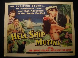 1957 Peter Lorre Hell Ship Mutiny Vintage 11x14 Lobby Card Os87