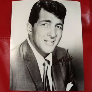 Dean Martin Signed 8x10 Photo Actor Singer " Rat Pack " Jerry Lewis Comedy Team