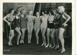 Mary Brian & Paramount Bathing Beauties Candid Vintage Cheesecake Photo