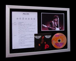 Jimi Hendrix Hey Joe Ltd Music Cd Top Quality Framed Display,  Express Global Ship