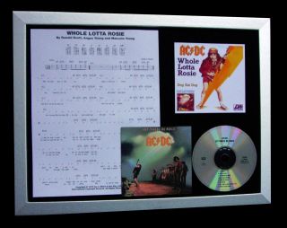 Ac/dc Whole Lotta Rosie Ltd Nod Quality Cd Music Framed Display,  Fast Global Ship