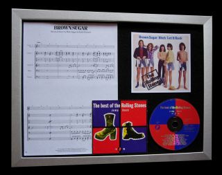 Rolling Stones Brown Sugar Gallery Quality Cd Framed Display,  Express Global Ship