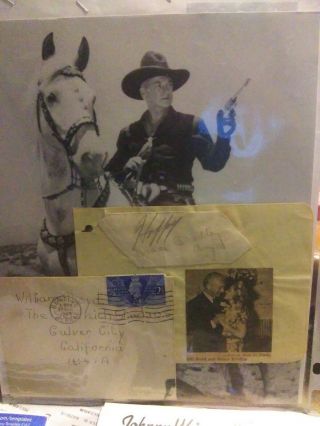 Autograph William Boyd And Wife Hopalong Cassidy Signed Hoppy _wifes Autograph