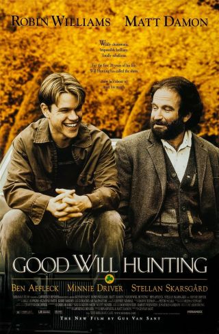 Good Will Hunting Robin William Matt Damon Rolled 27x40 Movie Poster B
