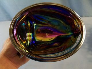 Large Mosser Amethyst Carnival Glass Turkey on the Nest Covered Candy Dish 8