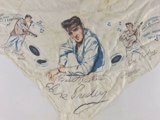 Elvis Presley Enterprises 1956 Vintage Signature Silk Scarf Tapestry The King