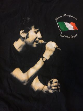 Rare Shane MacGowan and the Popes 1995 US Tour Shirt Size L 3