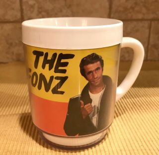 Vintage 1976 “the Fonz” Fonzie Happy Days Melamine Coffee Tea Mug Cup 10 Oz