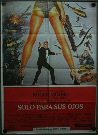 Qp56d For Your Eyes Only James Bond 007 Roger Moore Orig 1sh Poster Spain