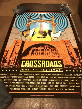 2019 Eric Clapton Crossroads Guitar Festival Poster John Mayer Jeff Beck