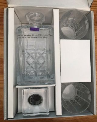 Marquis by Waterford Brady Decanter & Double Old Fashioned Pair MSRP $250 3