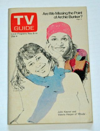 Julie Kavner & Valerie Harper Of " Rhoda " 1975 York Metro Tv Guide - Nr