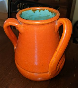 Antique Stangl Uranium Red Art Pottery Vase John Kunsman Fulper