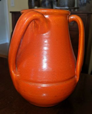 Antique Stangl Uranium Red Art Pottery Vase John Kunsman Fulper 3