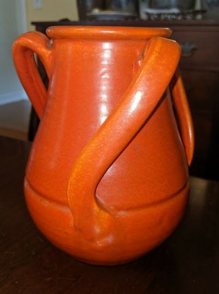 Antique Stangl Uranium Red Art Pottery Vase John Kunsman Fulper 4