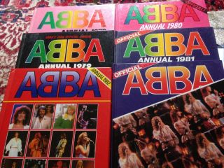 Abba Annuals All 6 Ex Nr Including The Rarer 1983 Fabulous Pics & Info