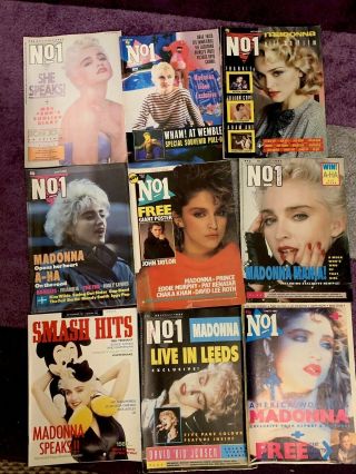 Madonna Cover Star 9 Rare 1980s Complete Uk Magazines Number One Smash Hits