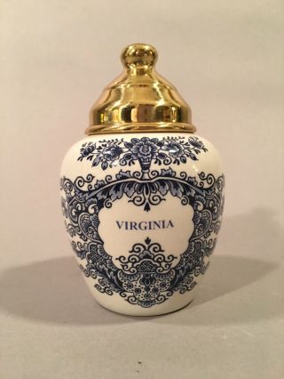 Vintage Royal Goedewaagen Delft Miniature Virginia Tobacco Jar,  Made In Holland