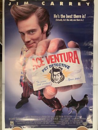 Ace Ventura: Pet Detective Movie Poster 27x40 Ss/rolled - 1994 - Carrey