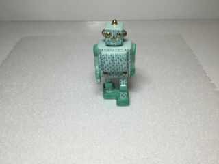 Herend Toy Robot Green Fishnet Figurine 05368