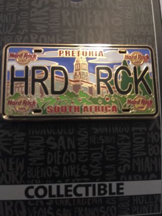 Hard Rock Cafe Pretoria South Africa License Plate Pin