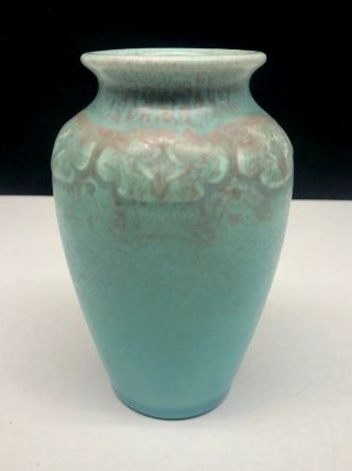 Vintage Rookwood Art Pottery Matte Blue Green Vase XIX 2109 Glaze 2