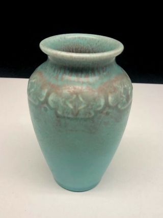 Vintage Rookwood Art Pottery Matte Blue Green Vase XIX 2109 Glaze 3