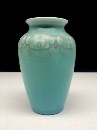 Vintage Rookwood Art Pottery Matte Blue Green Vase XIX 2109 Glaze 5