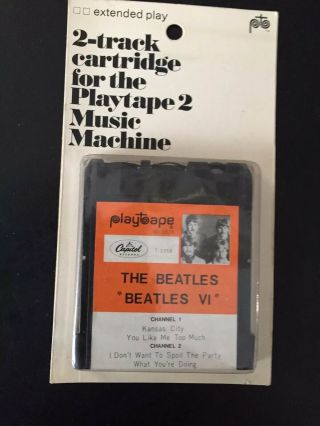 Beatles Playtape Cartridge Never Opened Beatles Vi White Card