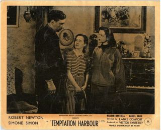 Temptation Harbour British Lobby Card Robert Newton Simone Simon 1947