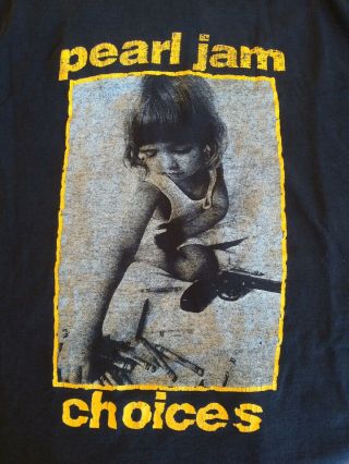 Pearl Jam Choices Vintage L Shirt Prefer Crayons To Guns